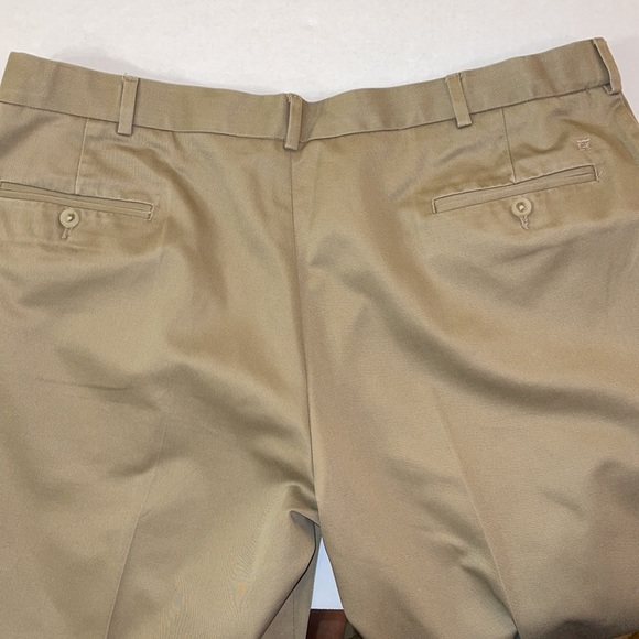 Haggar Dark Tan Twill Classic Fit Dress Pants 42 x 30 - Picture 6 of 13